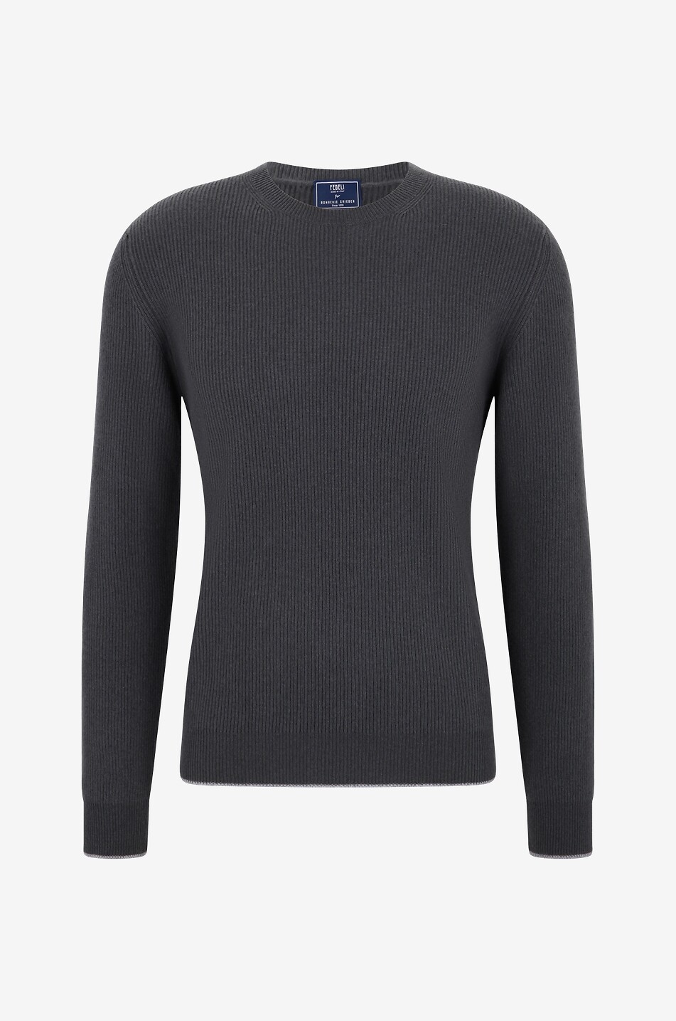 Rundhals-Rippstrickpullover aus Kaschmir Argentina One
