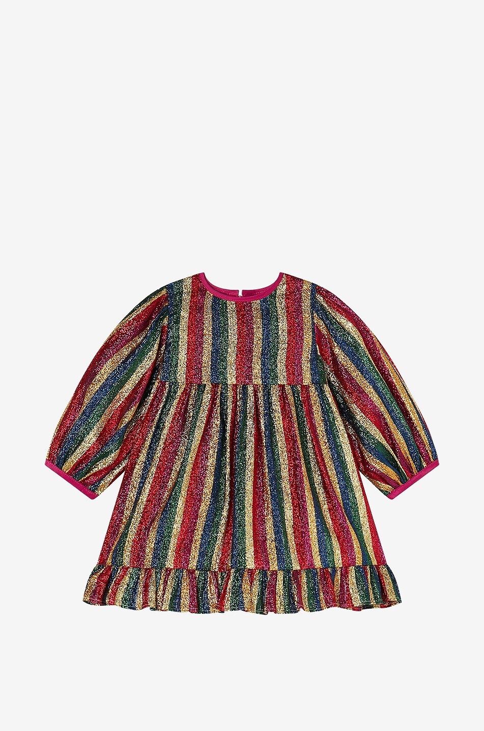 Gestreiftes Baby-Metallic-Kleid Rainbow