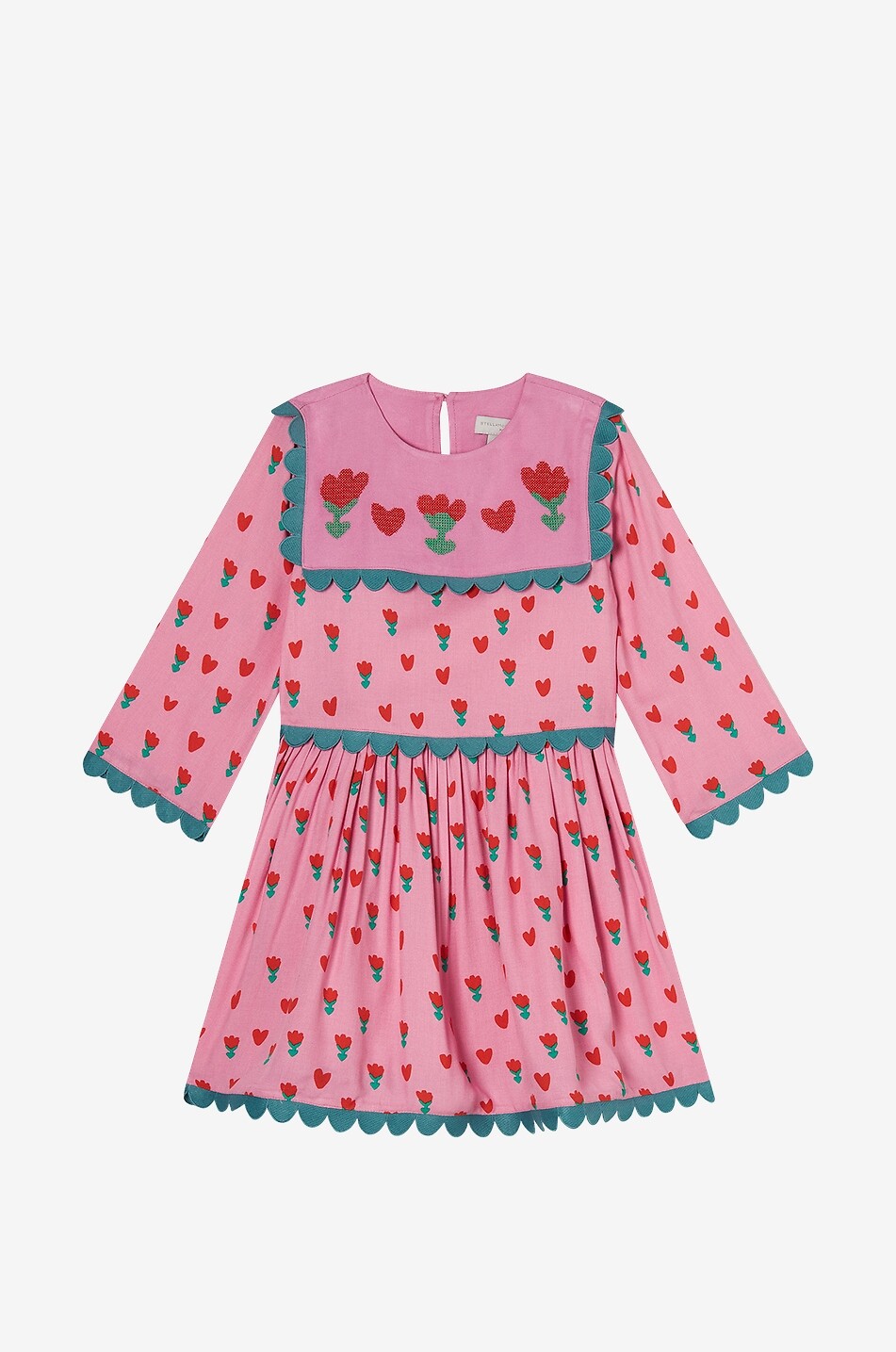 Tulip girl's twill dress