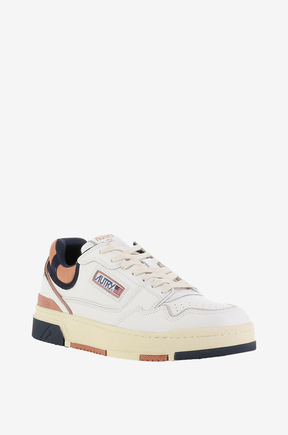 CLC multi-material sneakers with touches of ochre