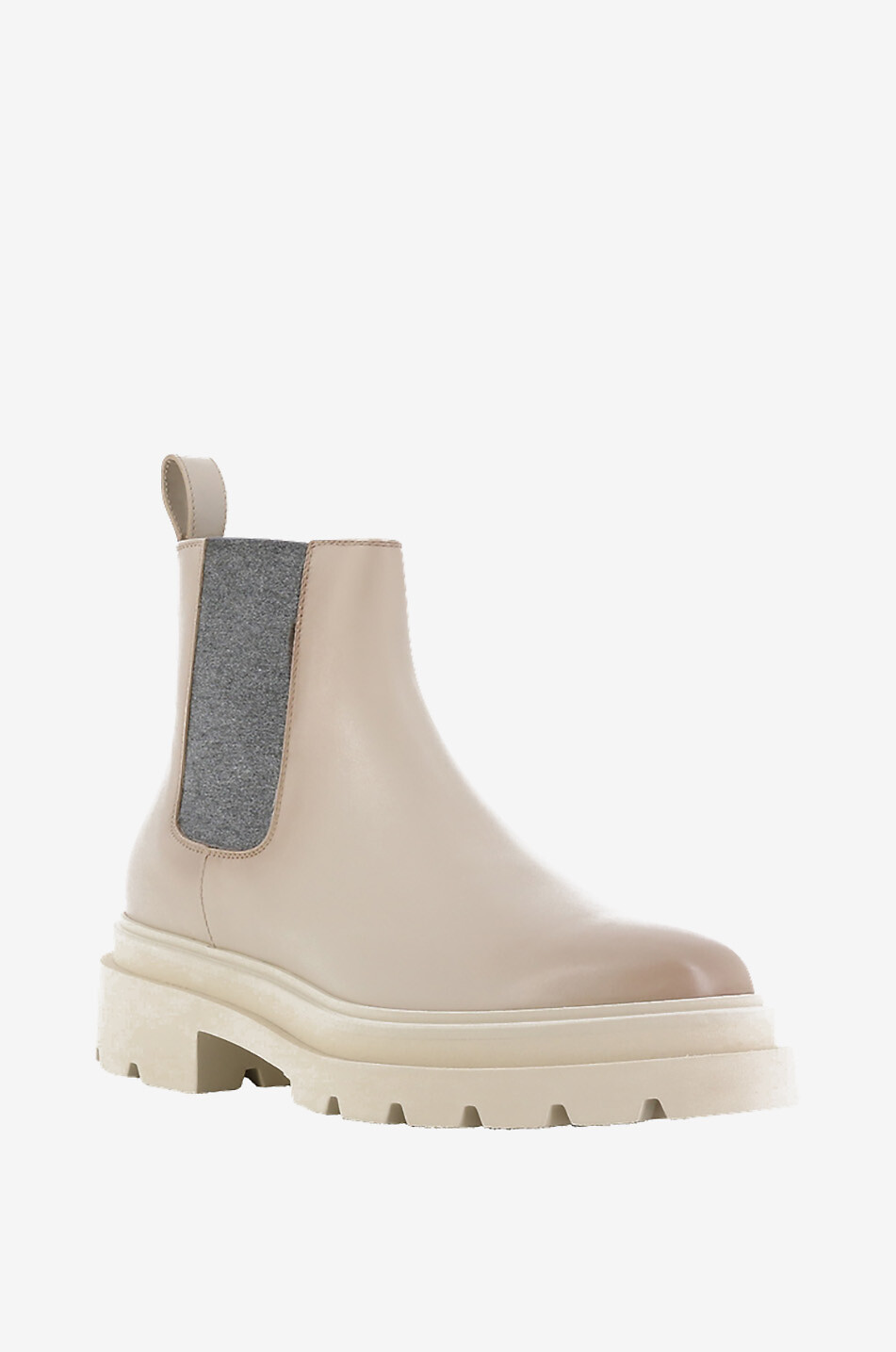 Bottines chelsea en cuir lisse