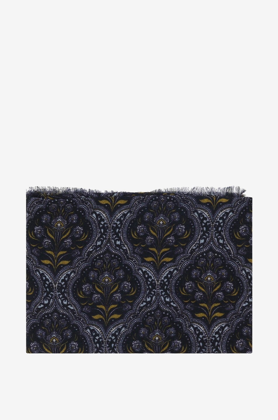 KITON Webschal aus Kaschmir mit floralem Paisley-Muster Herren BLAU 1