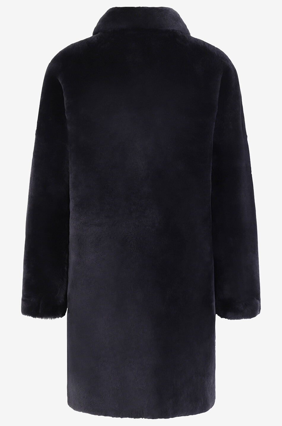 ARMA Manteau court réversible en peau lainée Osaka Merino Suede Femme BLEU FONCE 3