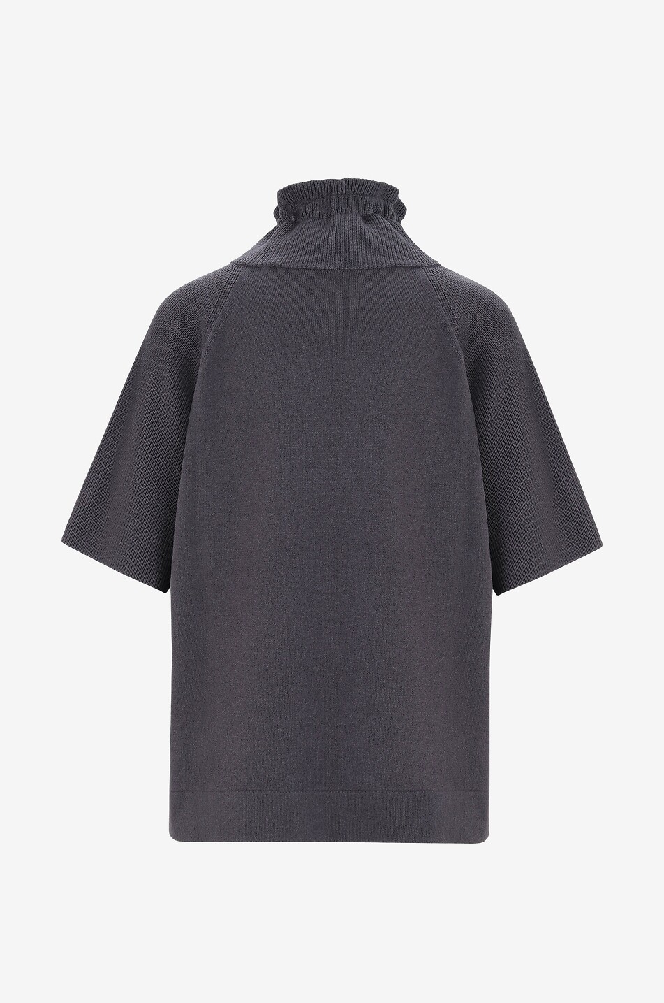 Pullover mit kurzen Raglanärmeln und verstellbarem Stehkragen