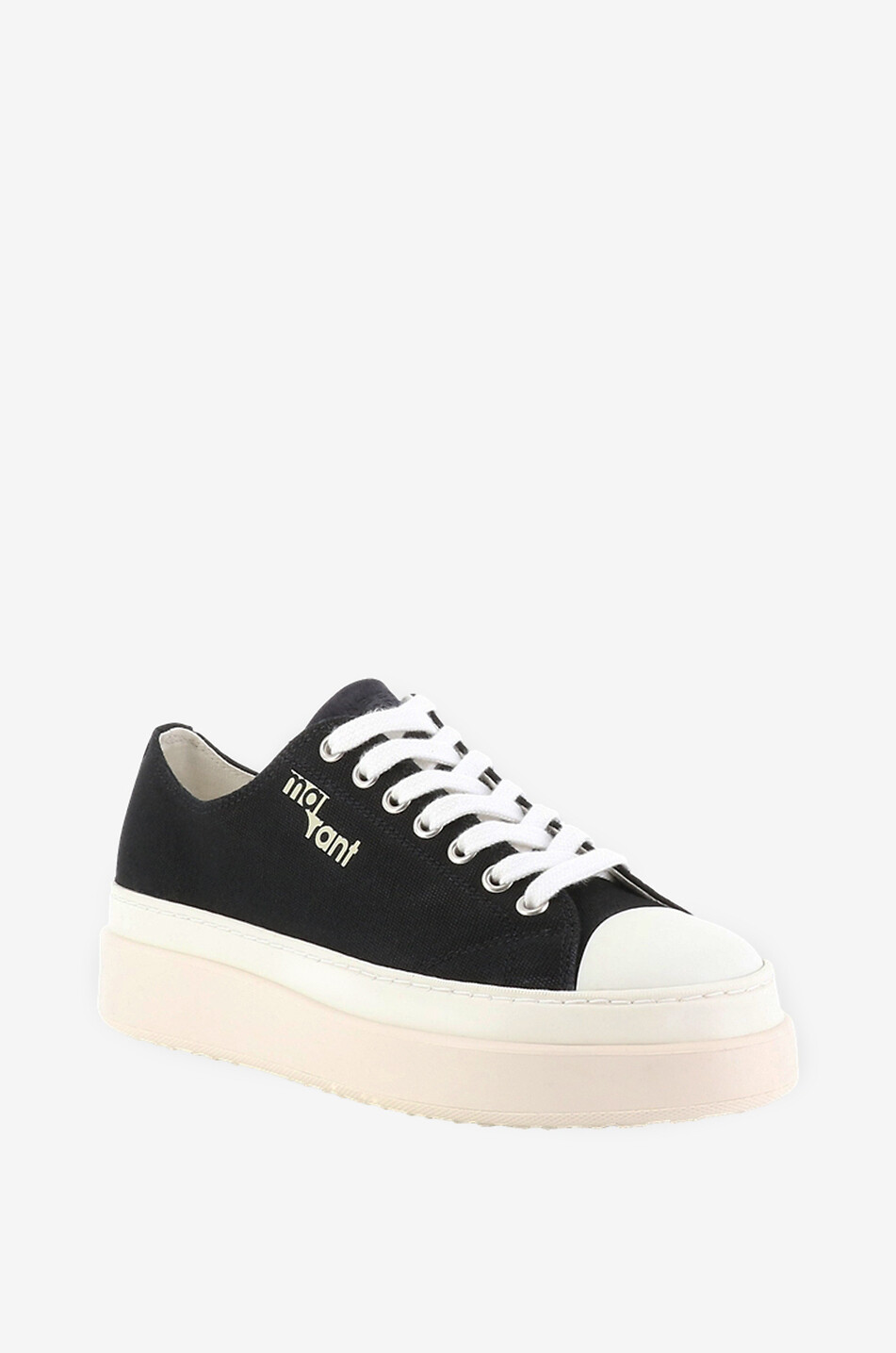 ISABEL MARANT Niedrige Plateau-Sneakers aus Canvas Austen Low Damen SCHWARZ 1