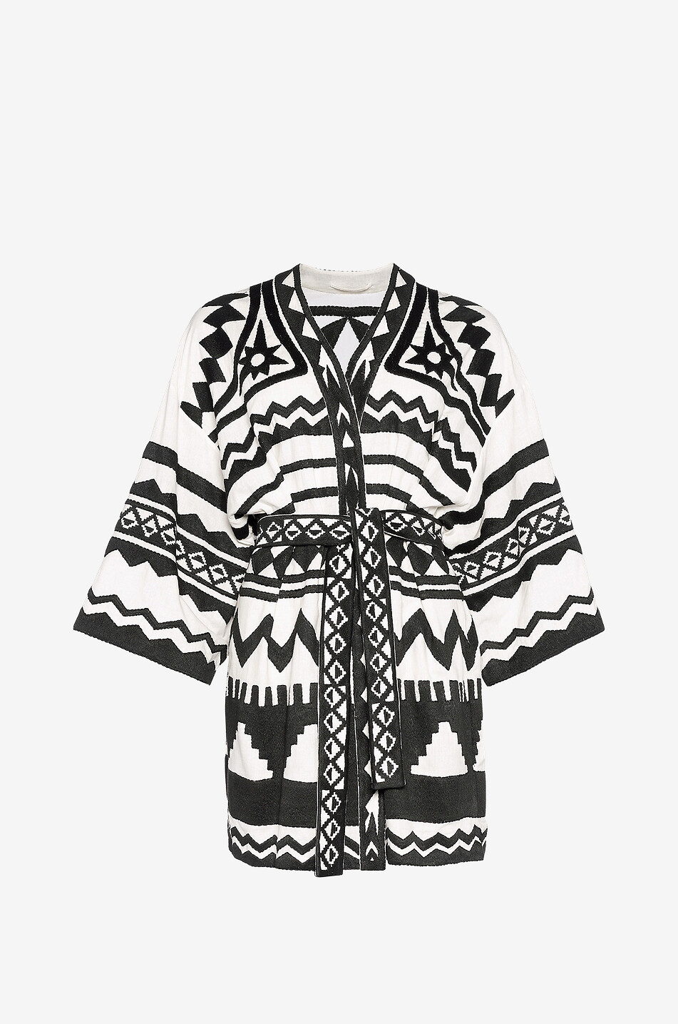 ERES Silence patterned cotton kimono Women BLACK 1