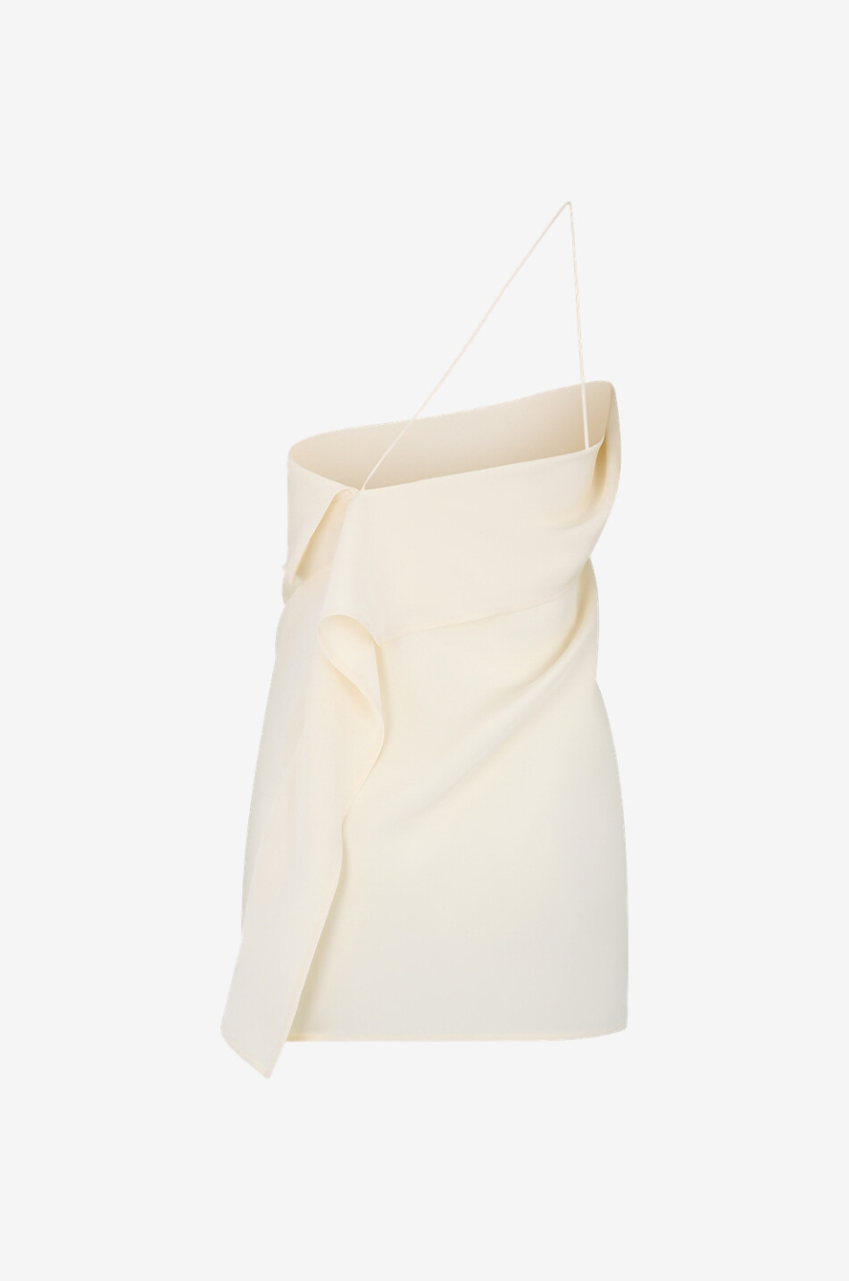 SPORTMAX Sophocle asymmetric silk top Women WHITE 2