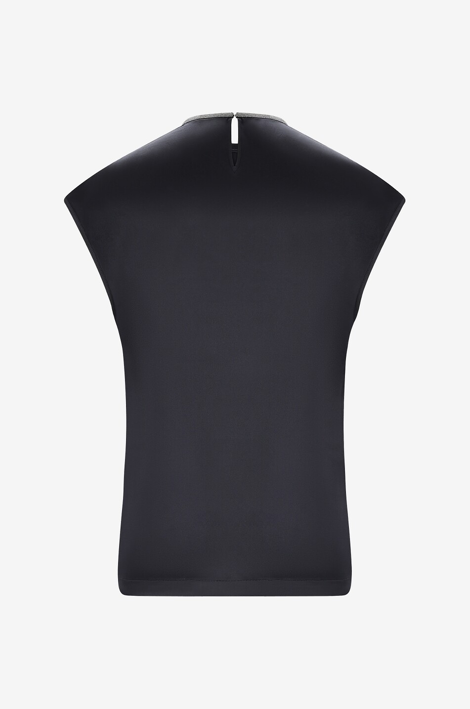 FABIANA FILIPPI Top sans manches en satin à col brillant Femme NOIR 2