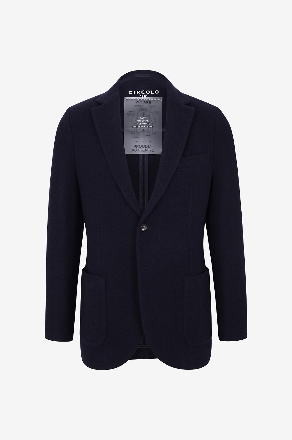 CIRCOLO 1901 Slim-Fit-Blazer aus Woll- und Kaschmirjersey Herren DUNKELBLAU 1