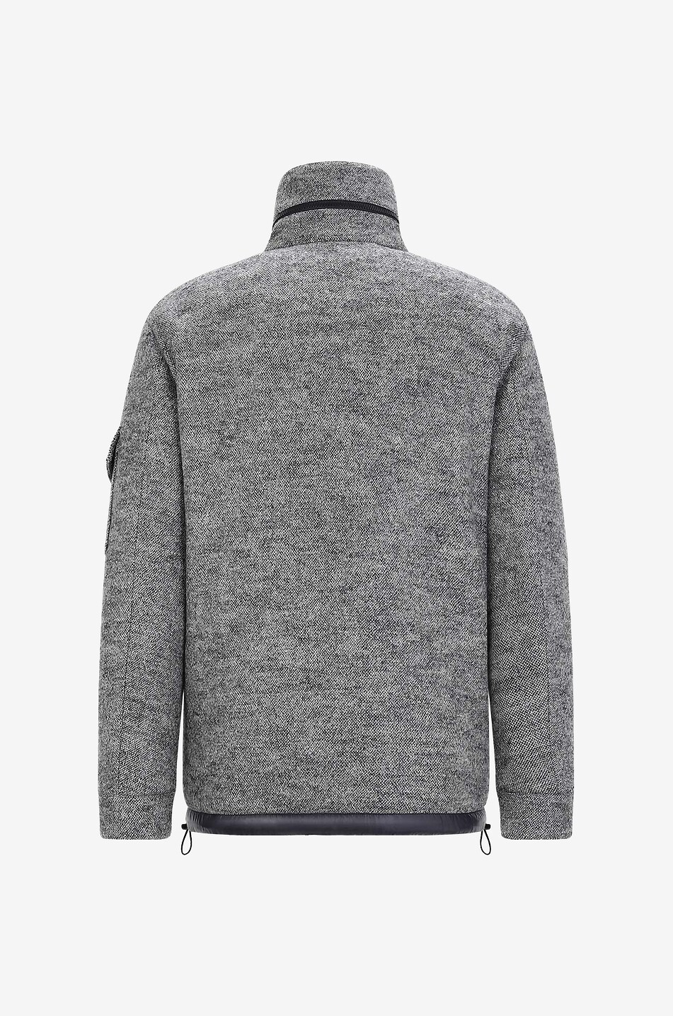 DOLCE & GABBANA Gefütterte Wolljacke mit Logo-Plakette Herren MITTELGRAU 2