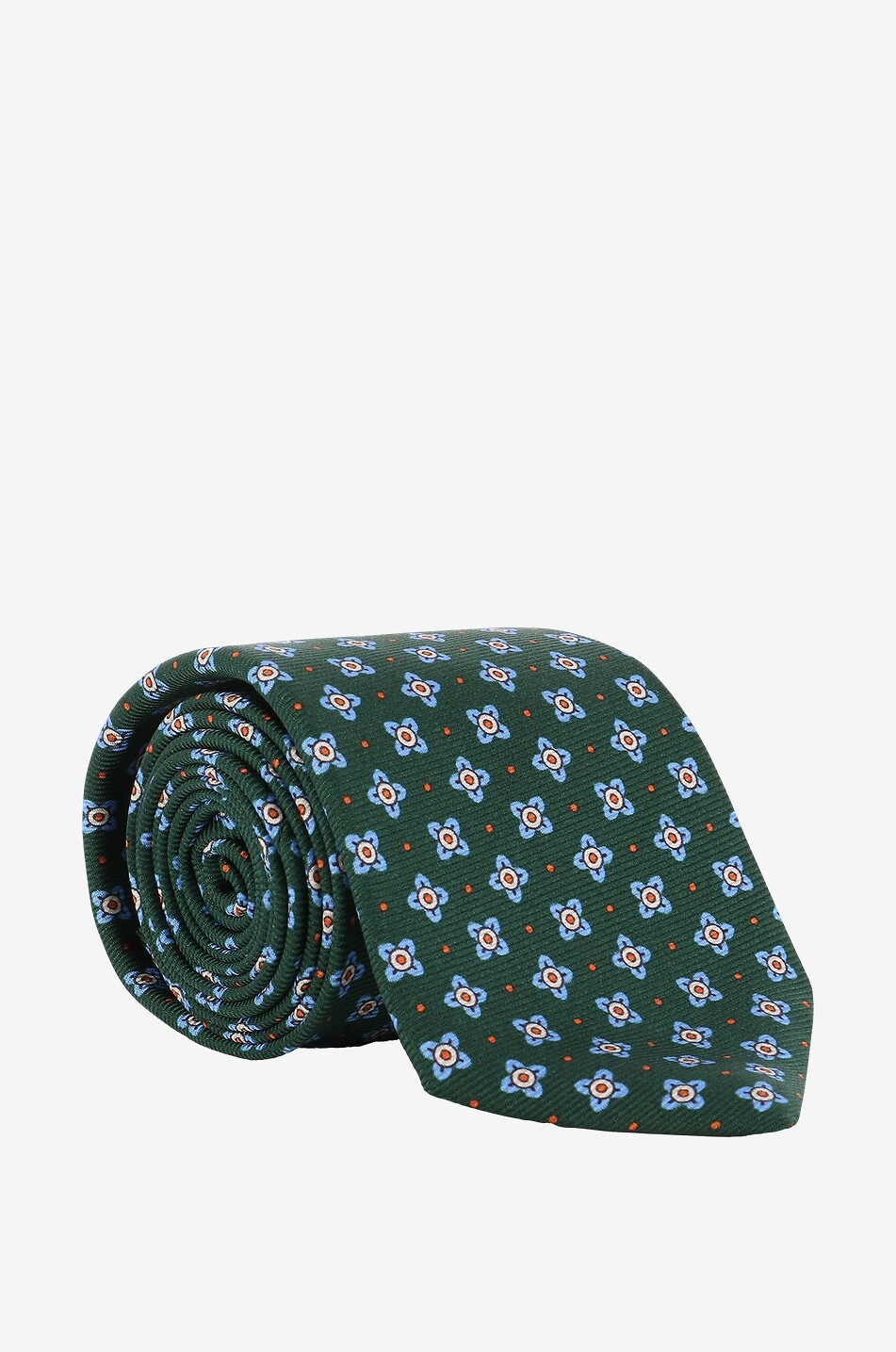 Flower patterned silk tie