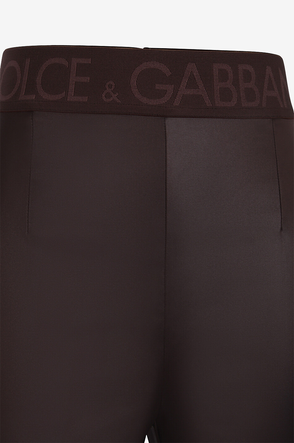 Satin-Leggings mit D&G-Taillenbund