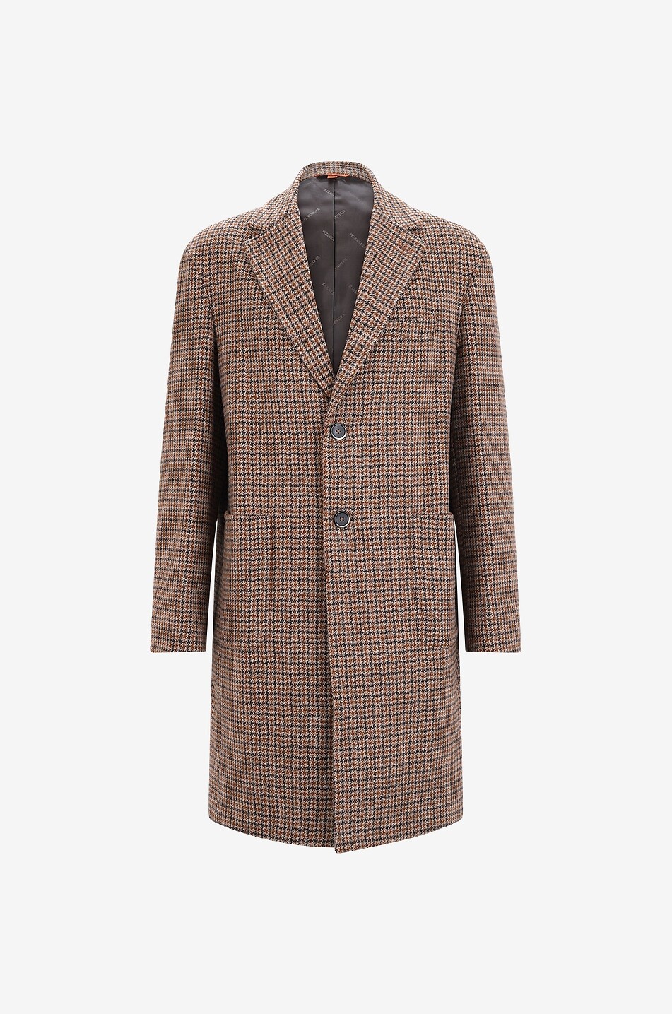 Manteau trois-quarts motif pied-de-poule Baron