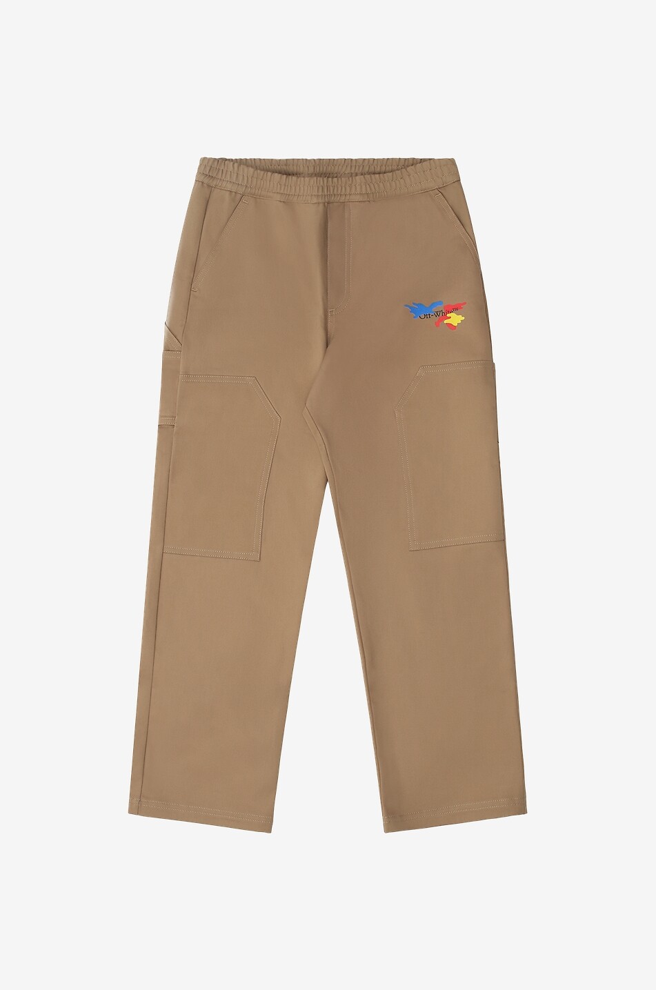 Jungen-Cargohose aus Gabardine Camou Logo