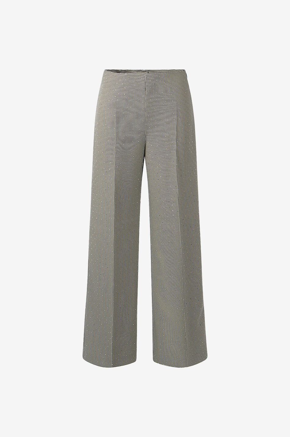Meghan crystal clad houndstooth check wide-leg trousers