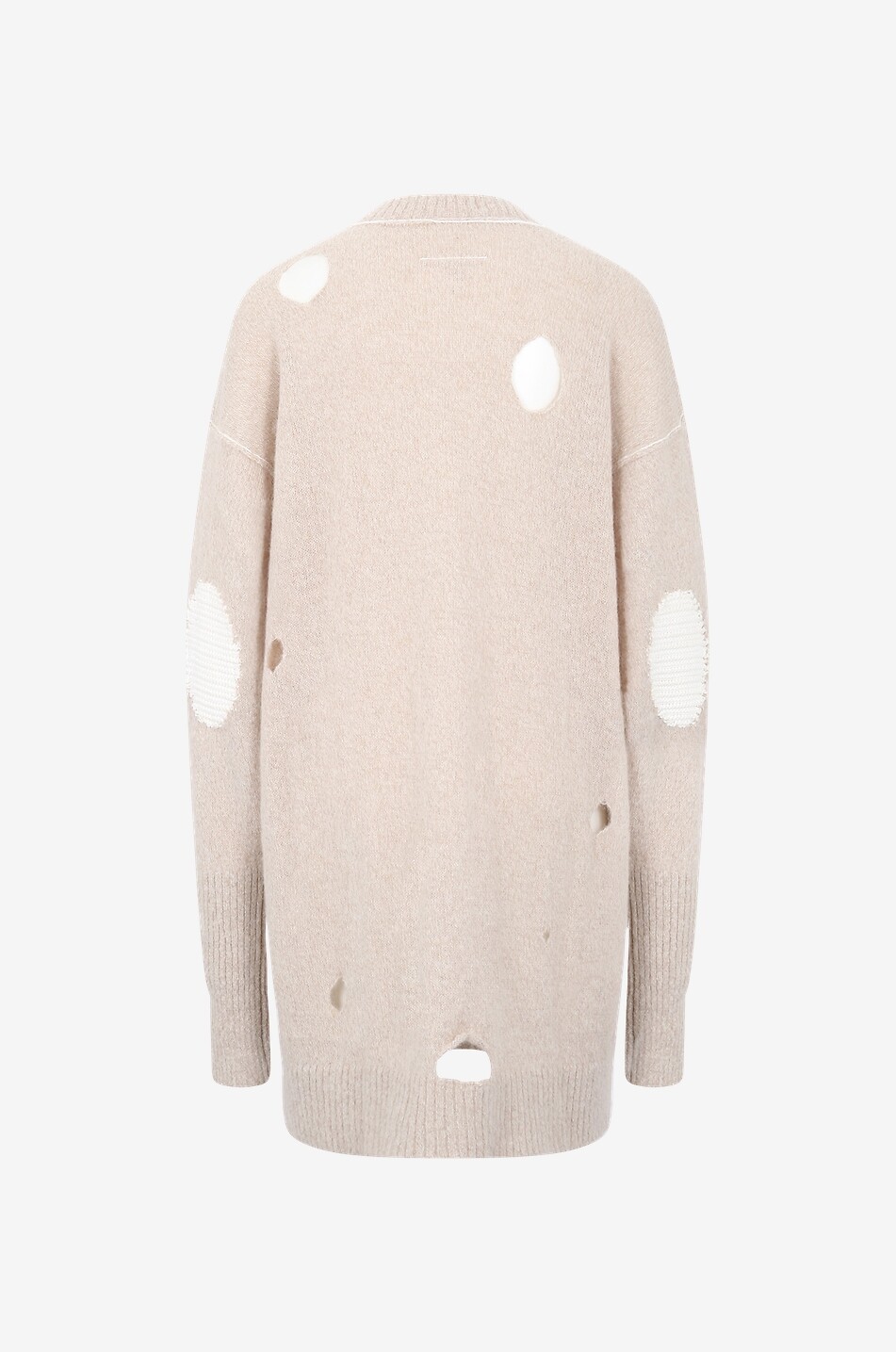 MM6 Robe pull courte en laine d'alpaga Femme BEIGE 2