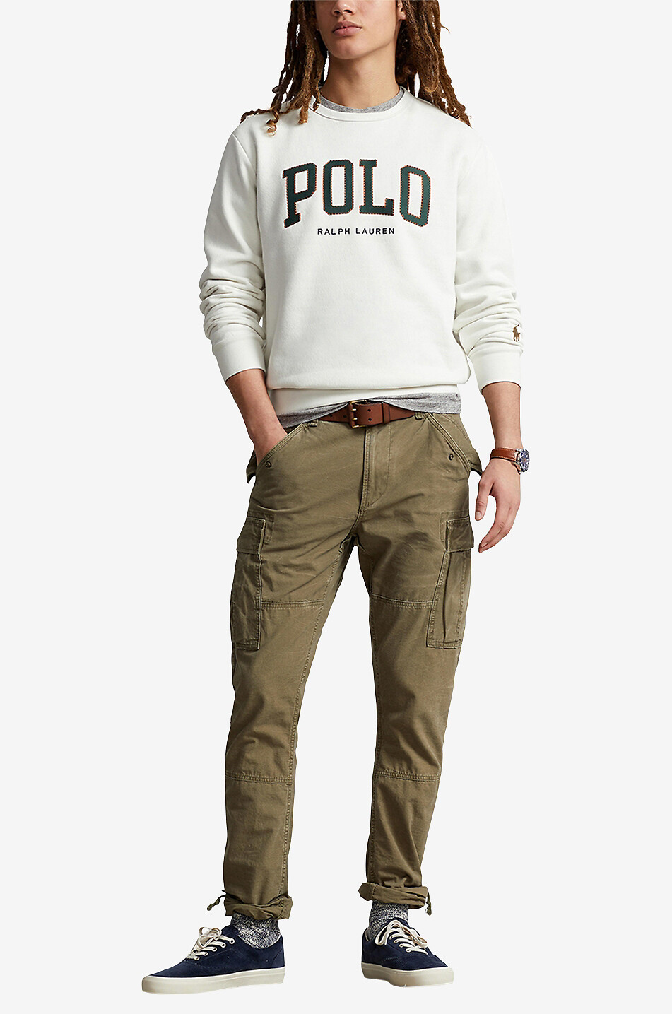 POLO RALPH LAUREN Rundhals-Sweatshirt The RL Fleece Herren WEISS 5