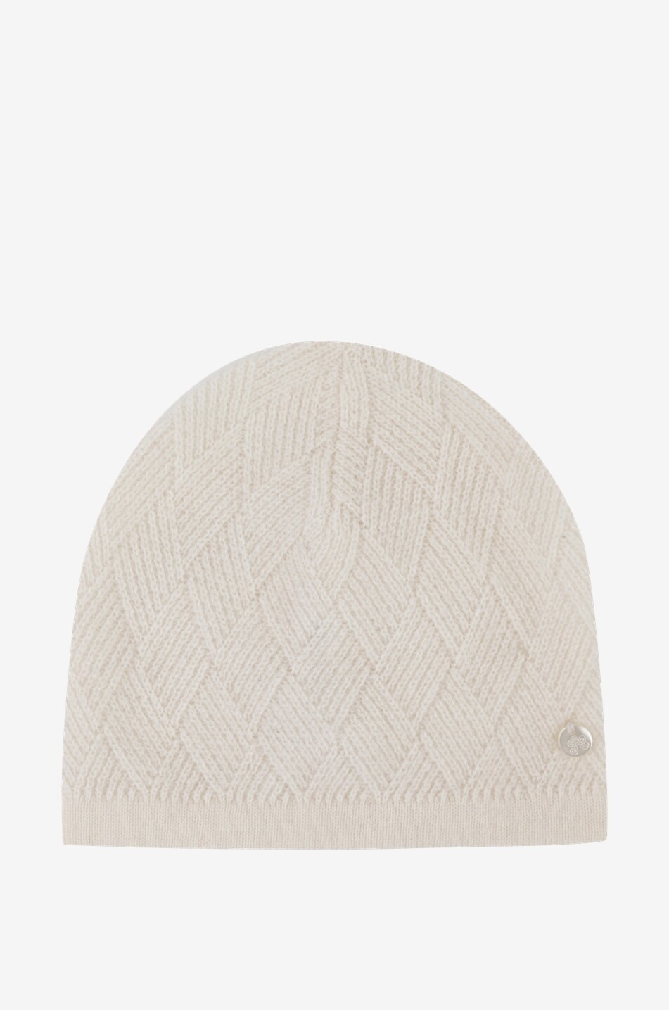 Diamond patterned baby knit beanie