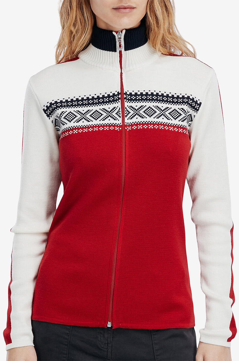 DALE OF NORWAY Jacquard-Cardigan aus Merinowolle Dystingen Damen ROT 2