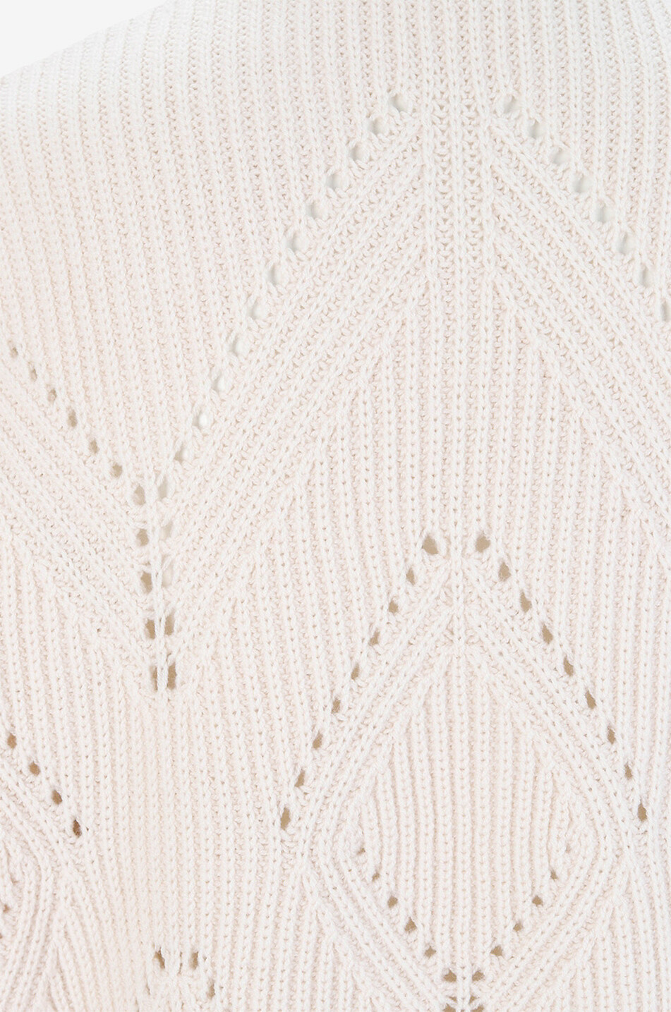 JACOB COHEN Pull épais à losanges ajourés Femme Beige clair 3