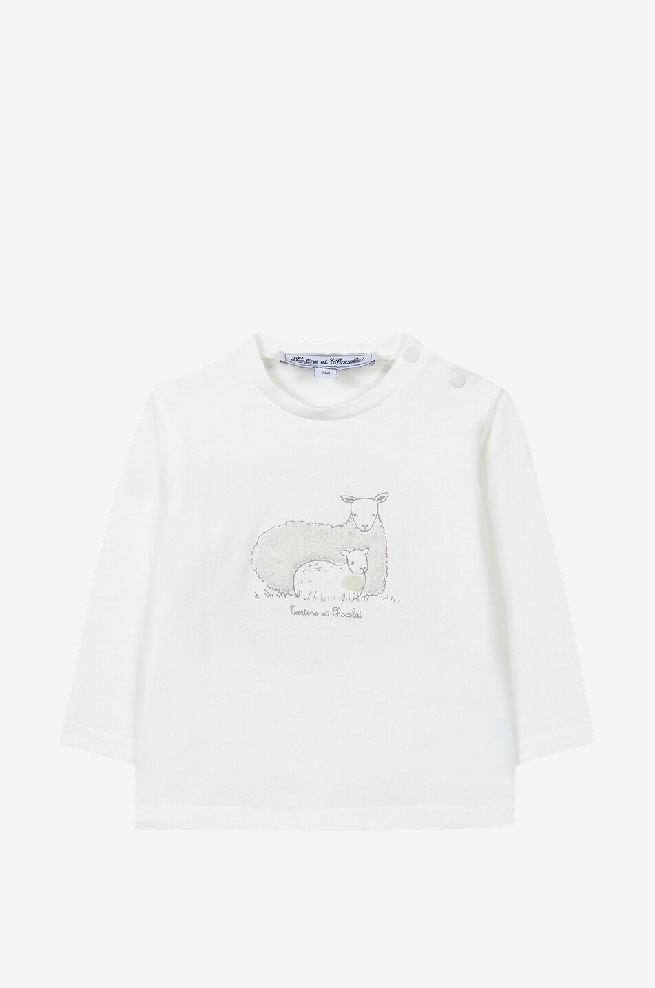Sheep printed baby long-sleeved T-shirt