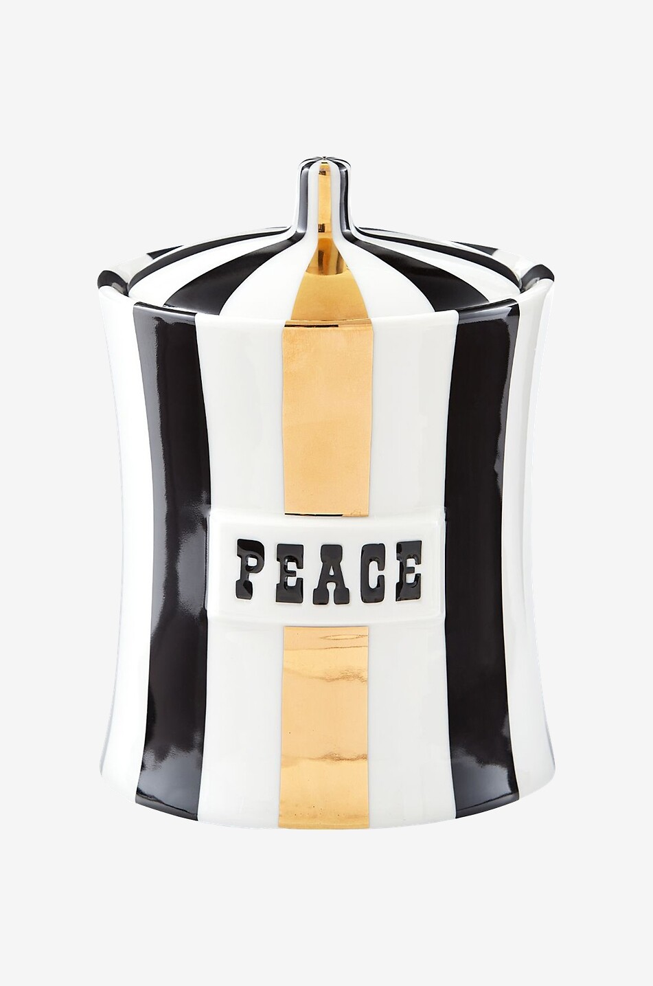 JONATHAN ADLER Gestreifte Porzellandose Vice Gilded Peace Haus BUNT 1