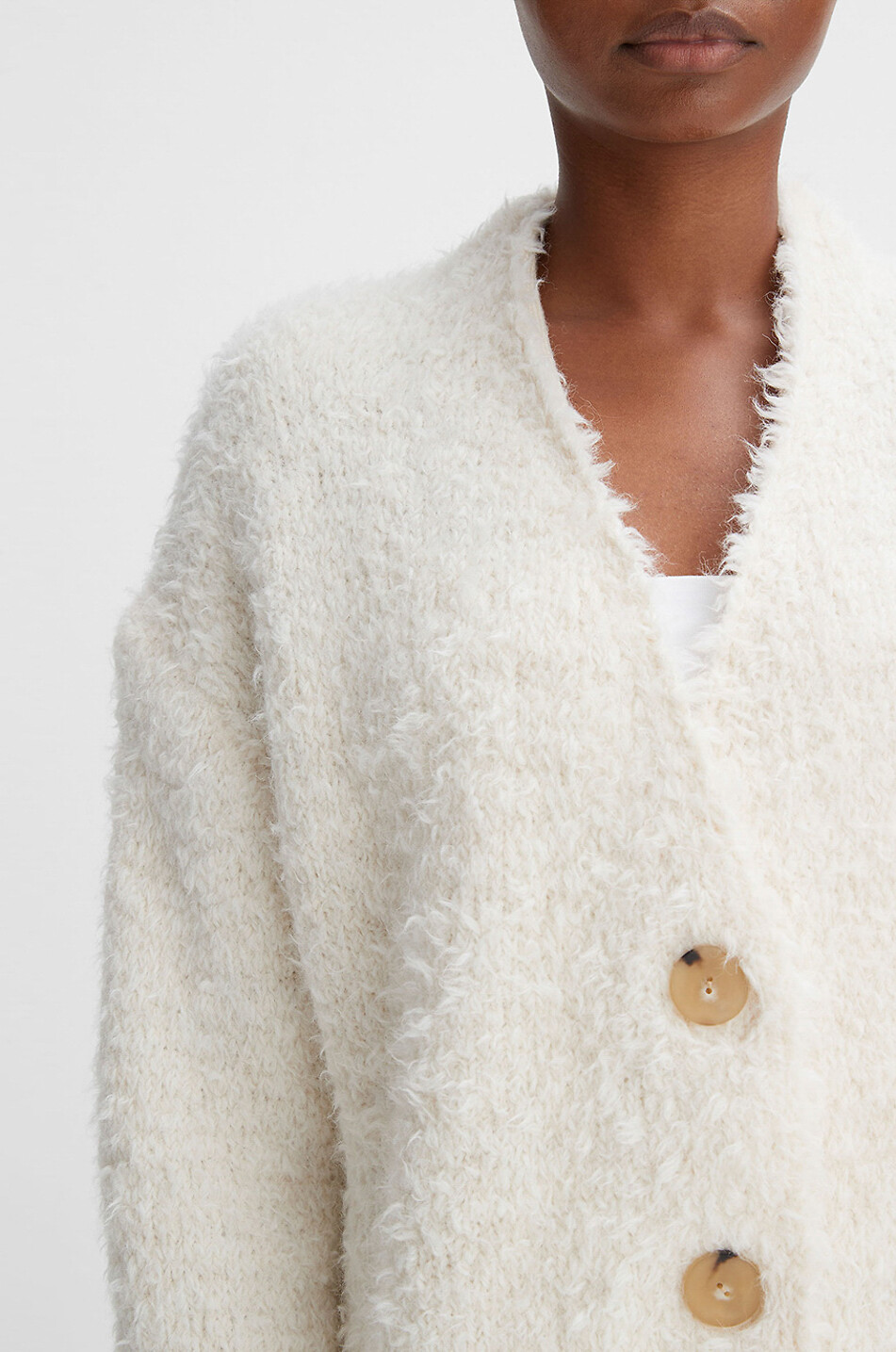 VINCE Cardigan ample Femme BLANC CASSE 6