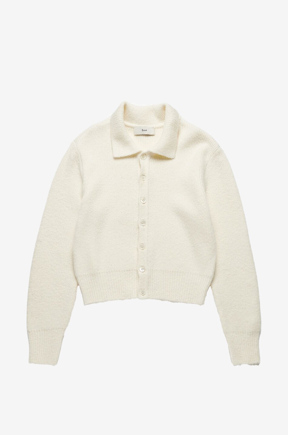 DUNST Cardigan en maille bouclette Femme BLANC CASSE 1