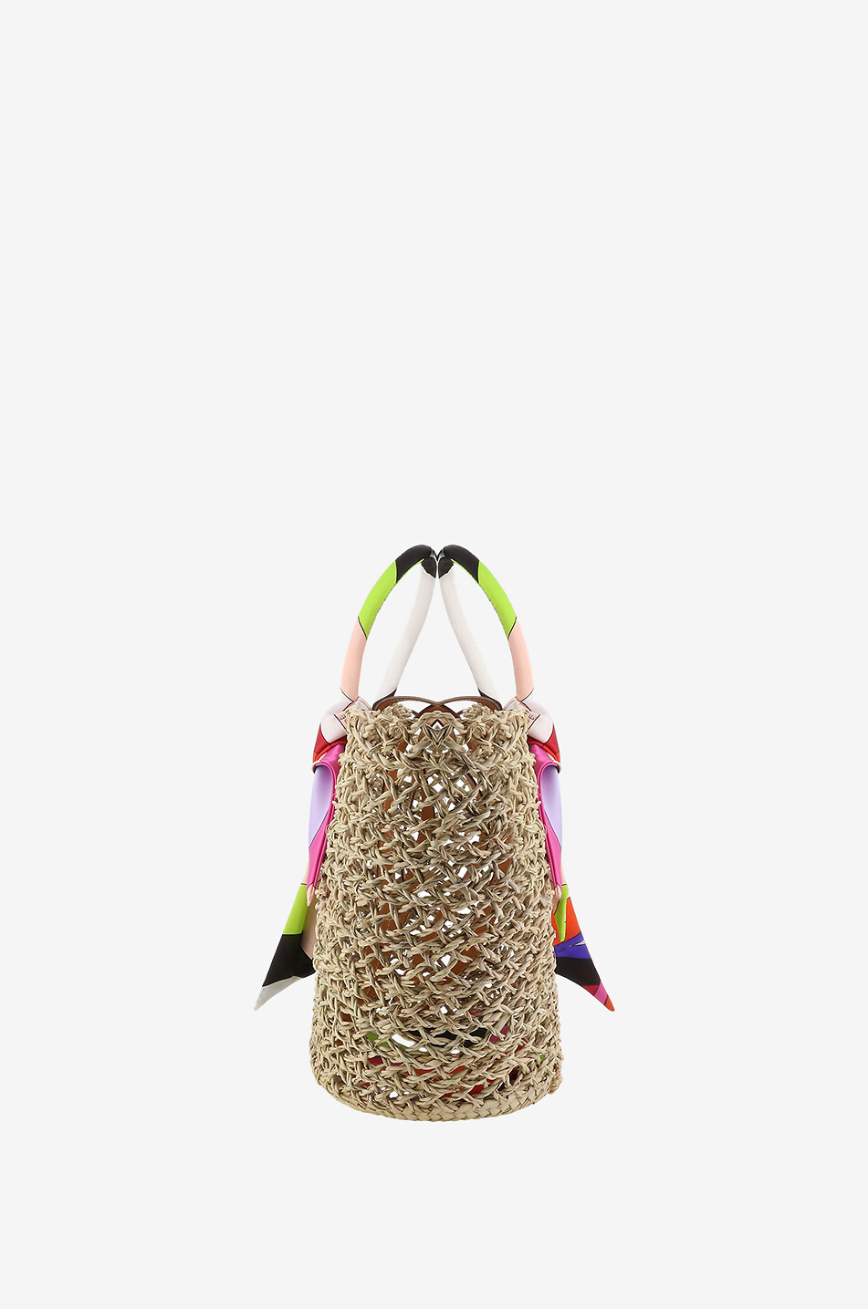 PUCCI Strohkorb mit Twill Iride Damen Farblos 5