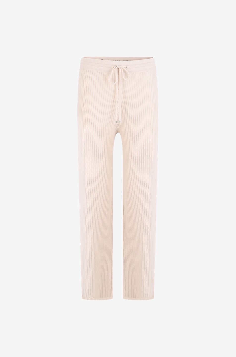 Rippstrickhose aus Kaschmir mit weitem Bein
