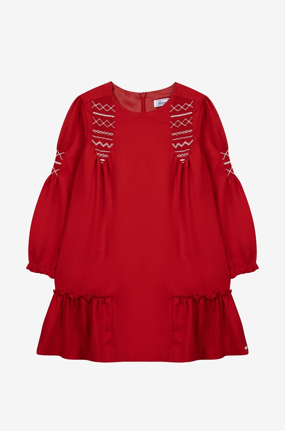 Besticktes gesmoktes Mädchenkleid