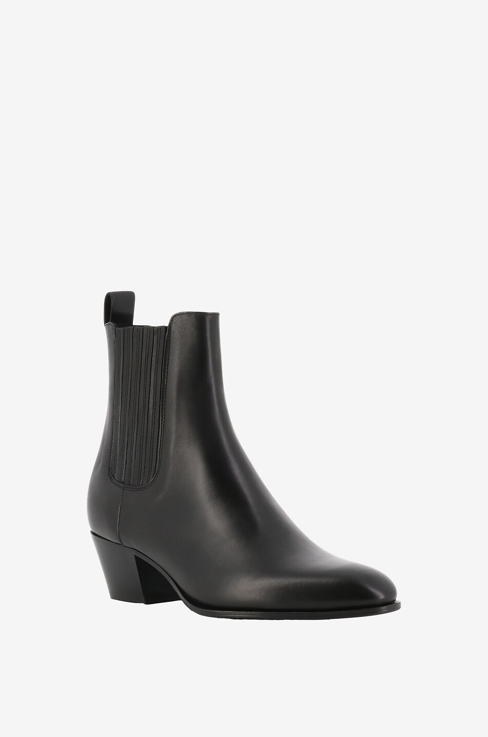 BONGENIE Cody smooth leather ankle boots with small heels Women BLACK 1