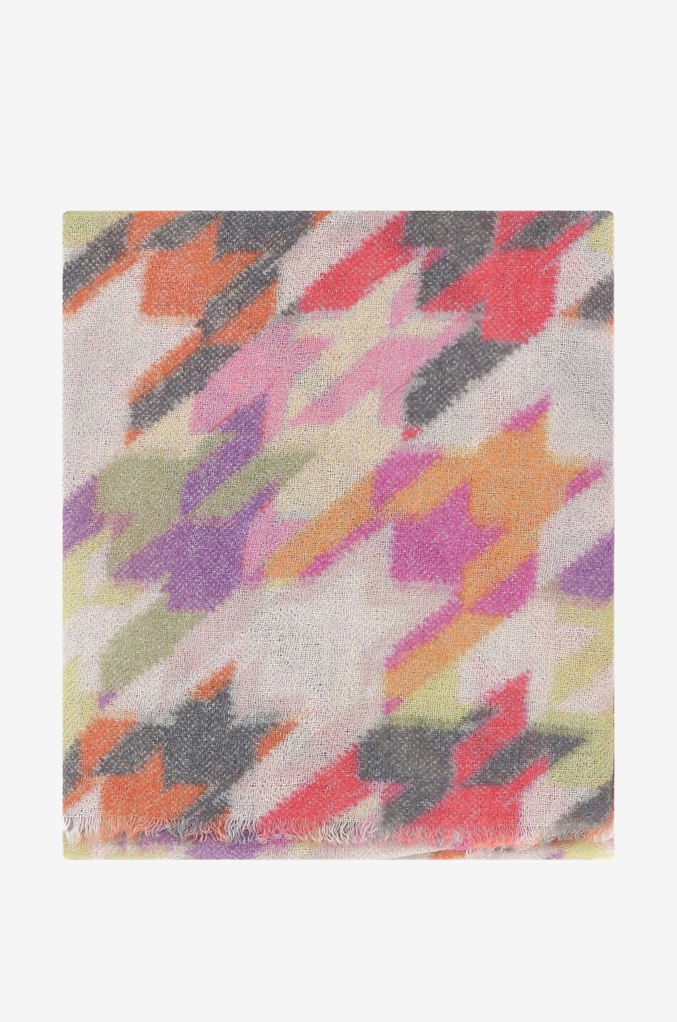 Macro wool and cashmere square scarf