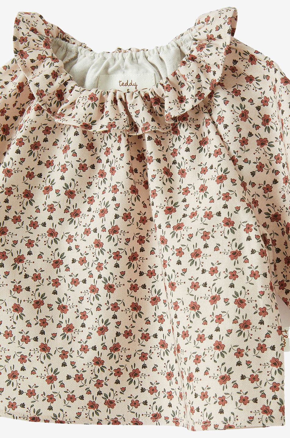 Geblümte Babybluse aus Biobaumwolle