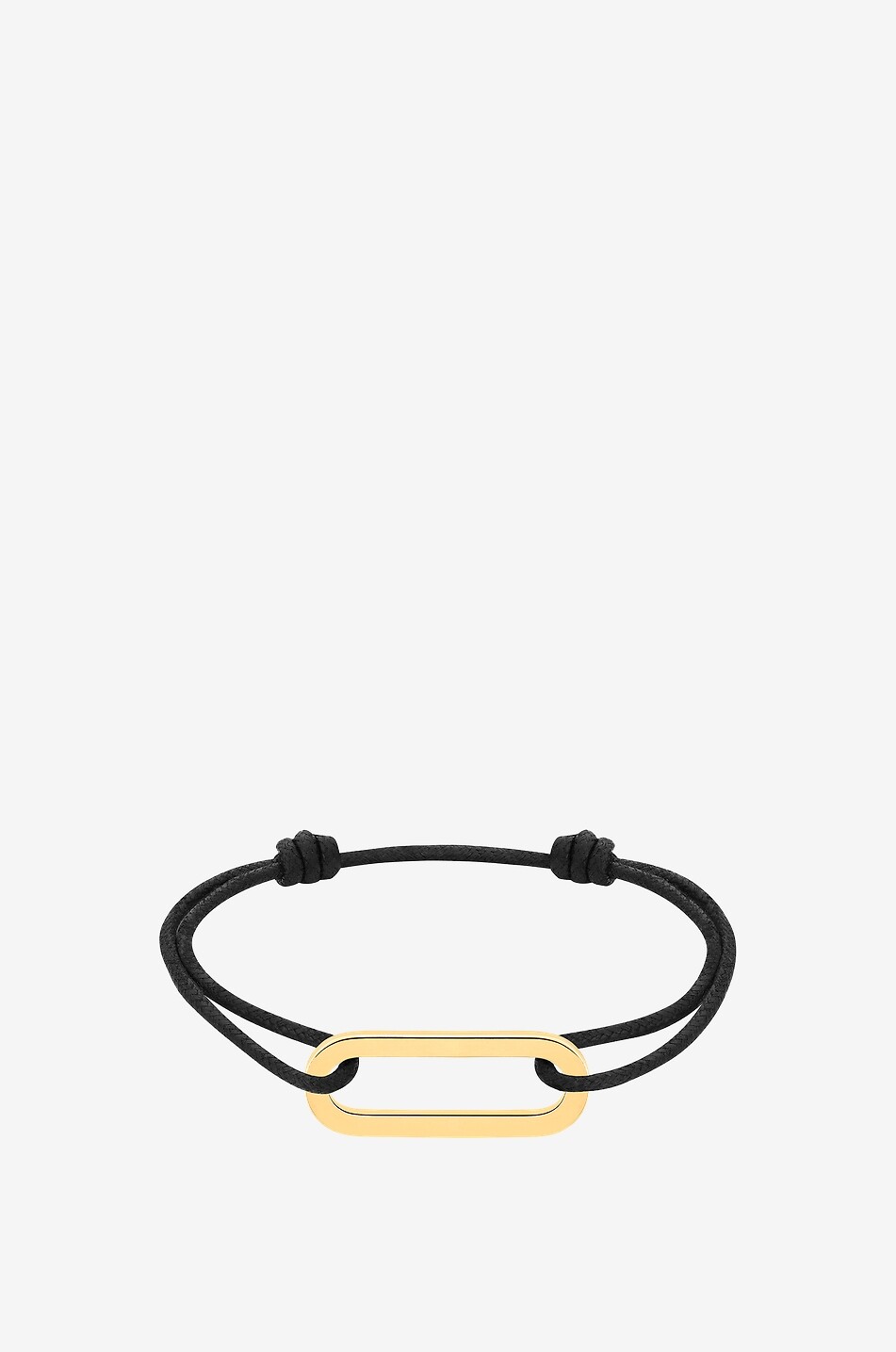 Maillon L cord bracelet with yellow gold element