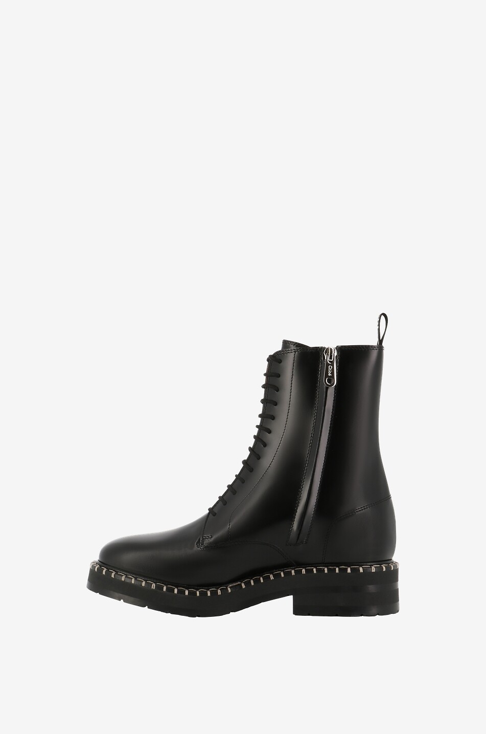 Bottines à lacets en cuir brossé Noua