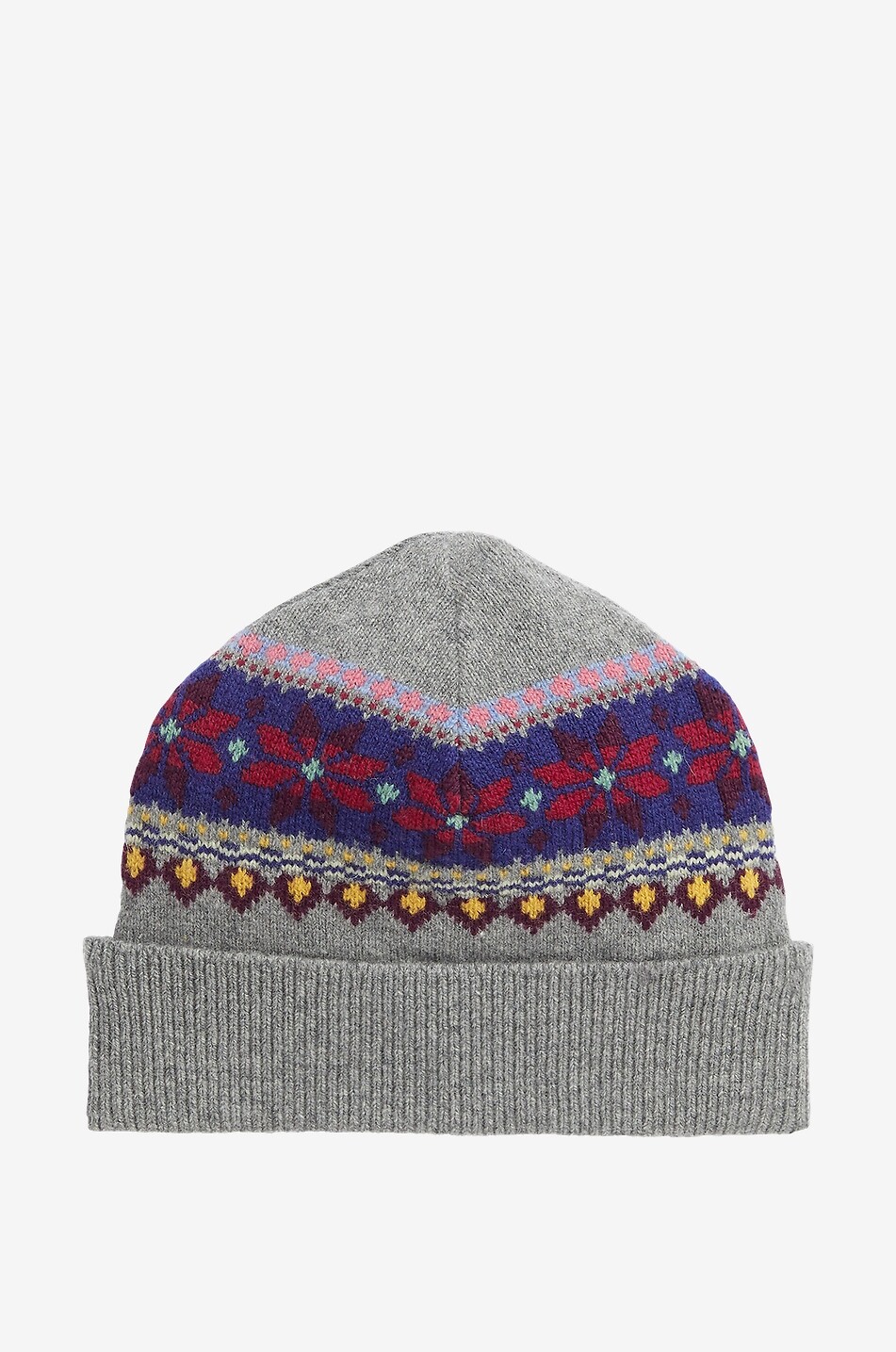 Bonnet en maille jacquard garçon Fair Isle