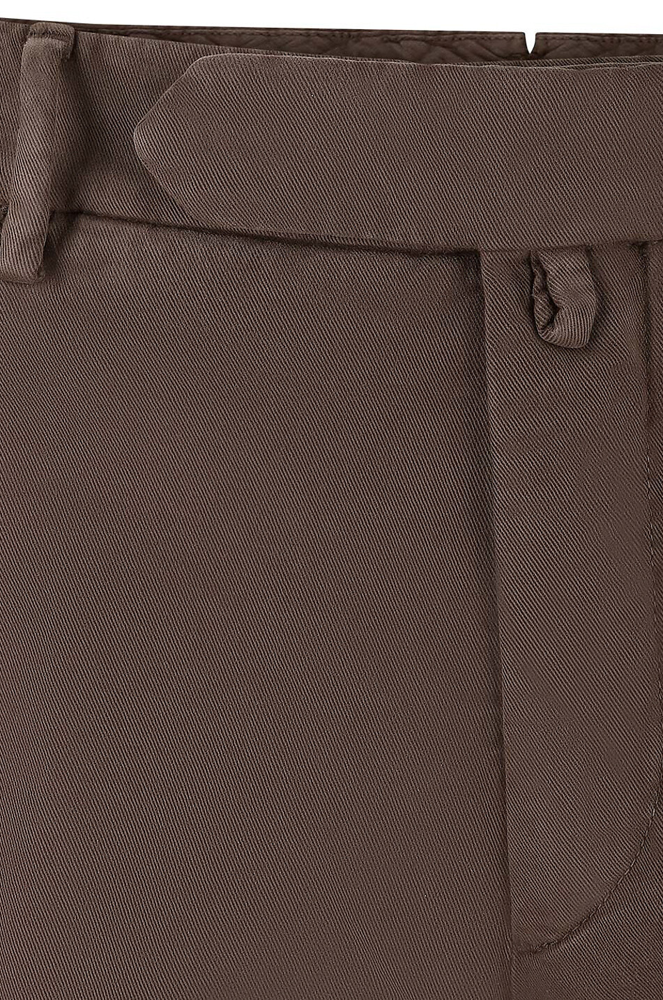 B SETTECENTO Slim fit cotton and wool chino trousers Men MEDIUM BROWN 3