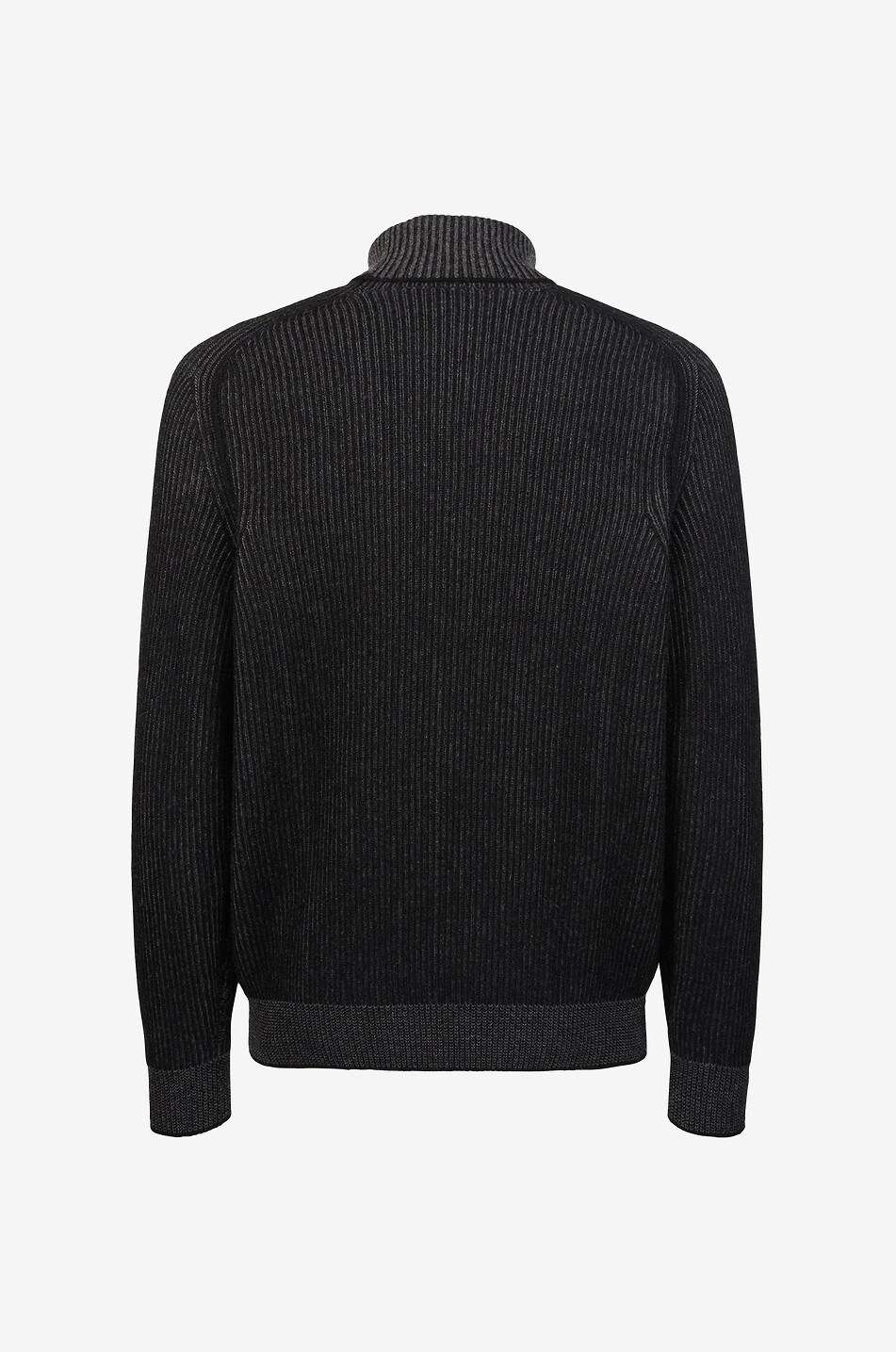 SEASE Pull côtelé à col roulé en cachemire Dinghy Roll Homme NOIR 2