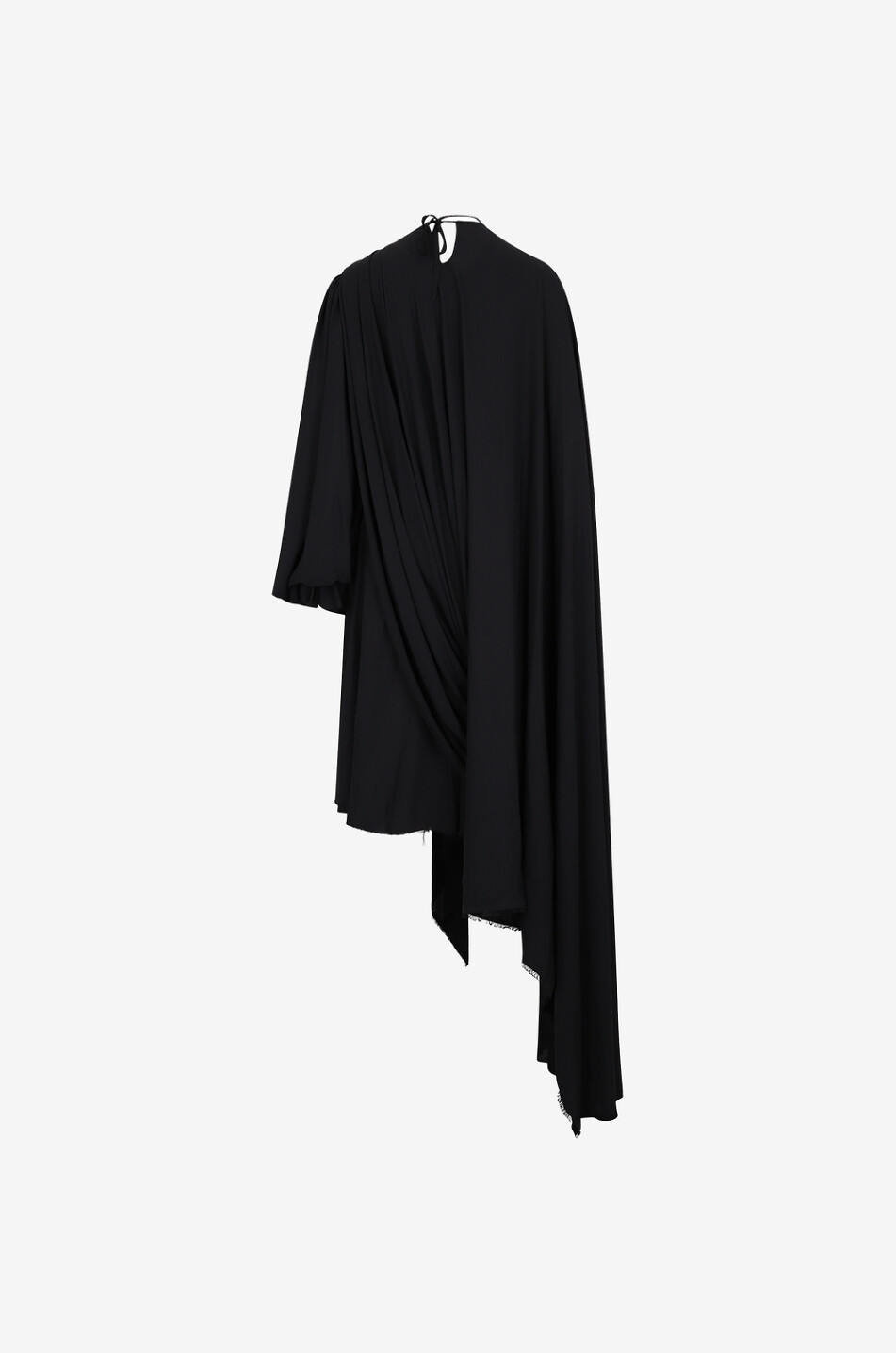 BALENCIAGA Asymmetrisch drapiertes Crepekleid All In Damen SCHWARZ 2