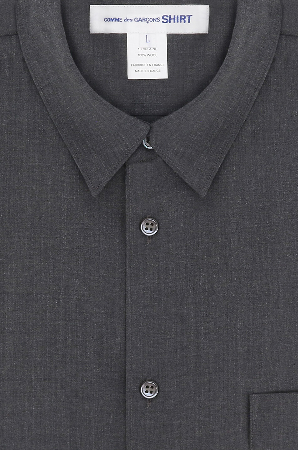 COMME DES GARCONS SHIRT Langarm-Hemd aus Wolle Forever Herren GRAU 2