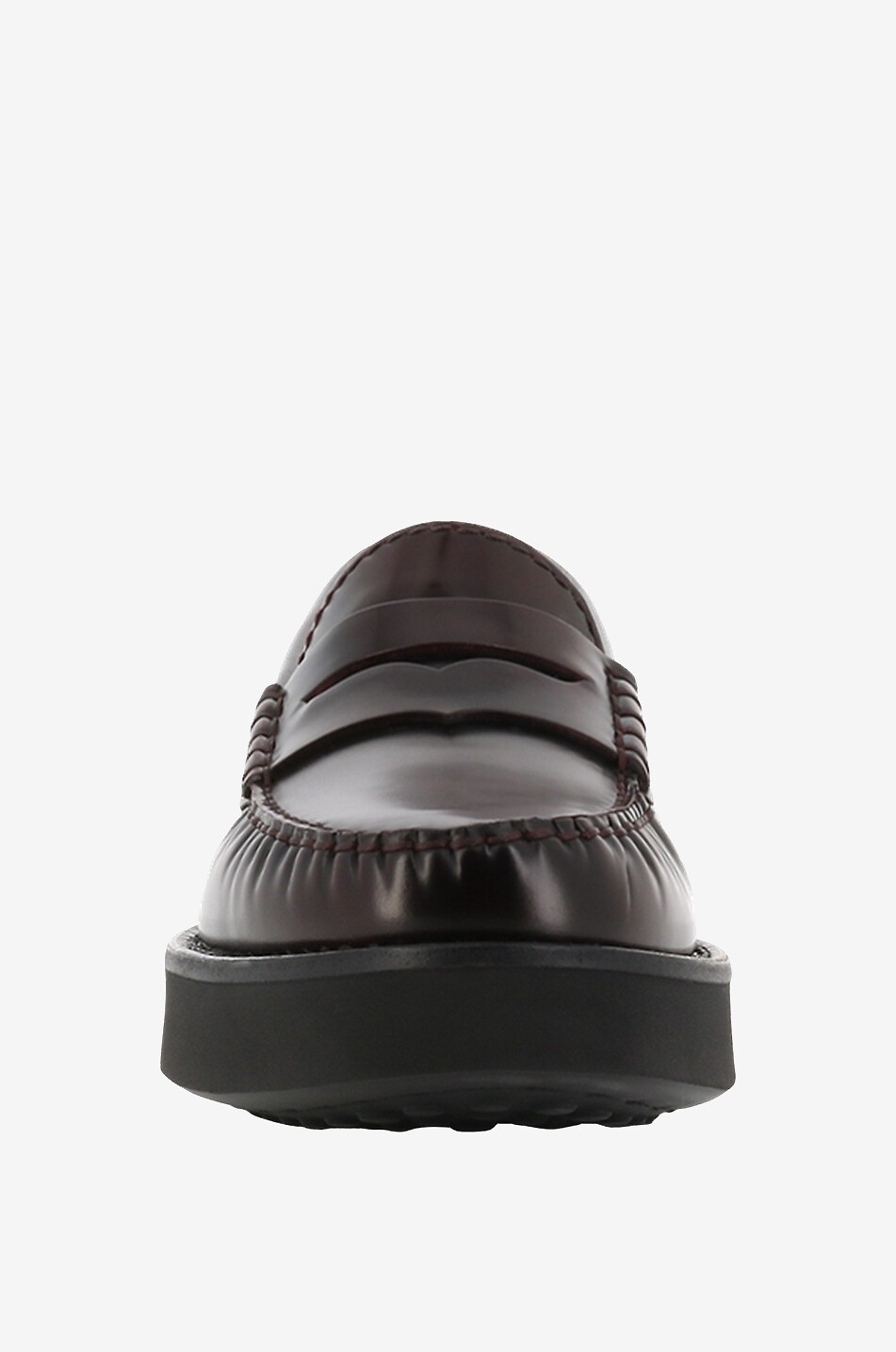 TOD'S Shiny platform loafers with Gommino detail Women DARK RED 2