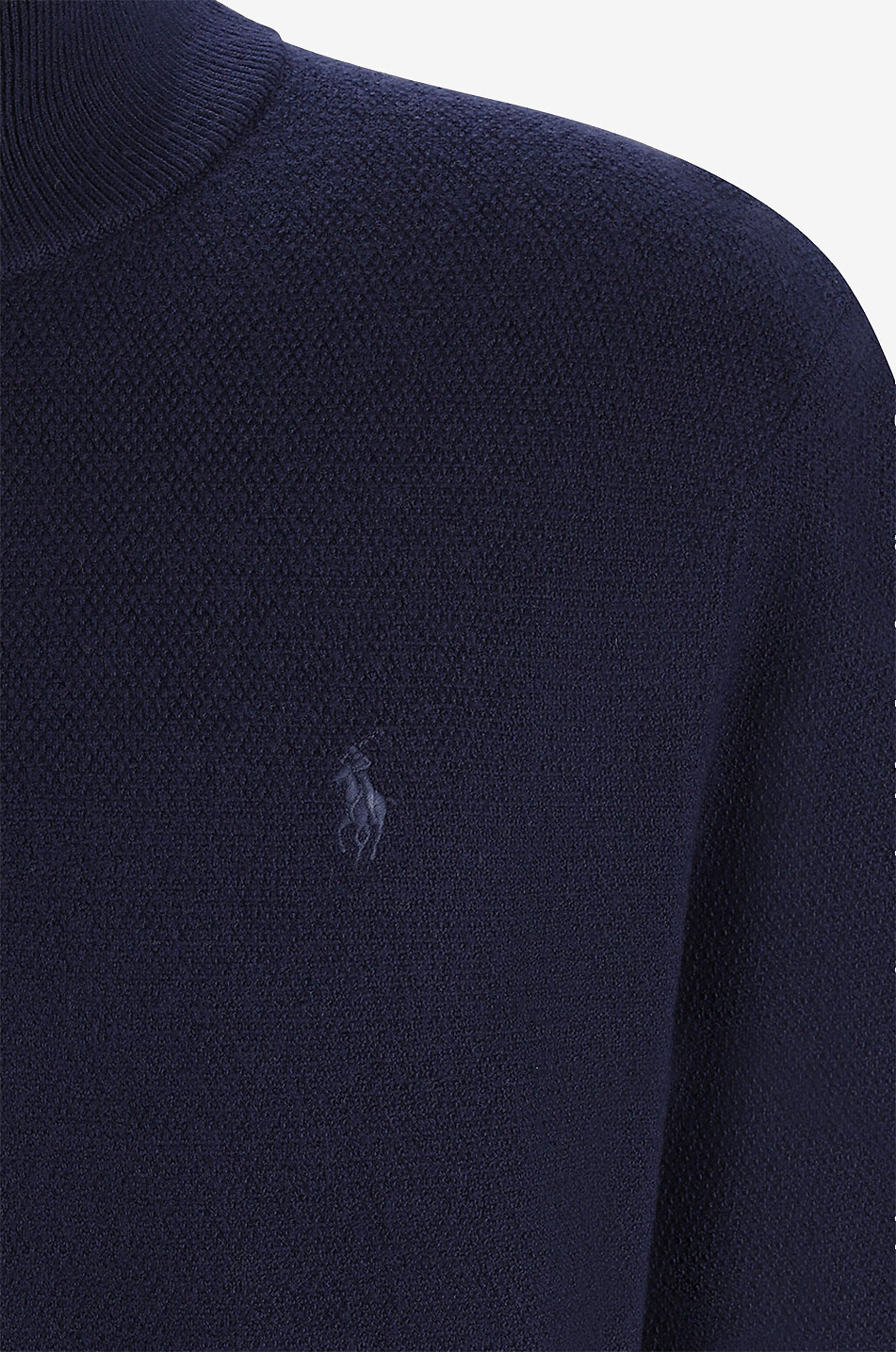POLO RALPH LAUREN Pull fin en laine lavable à col montant zippé Pon Homme BLEU FONCE 3