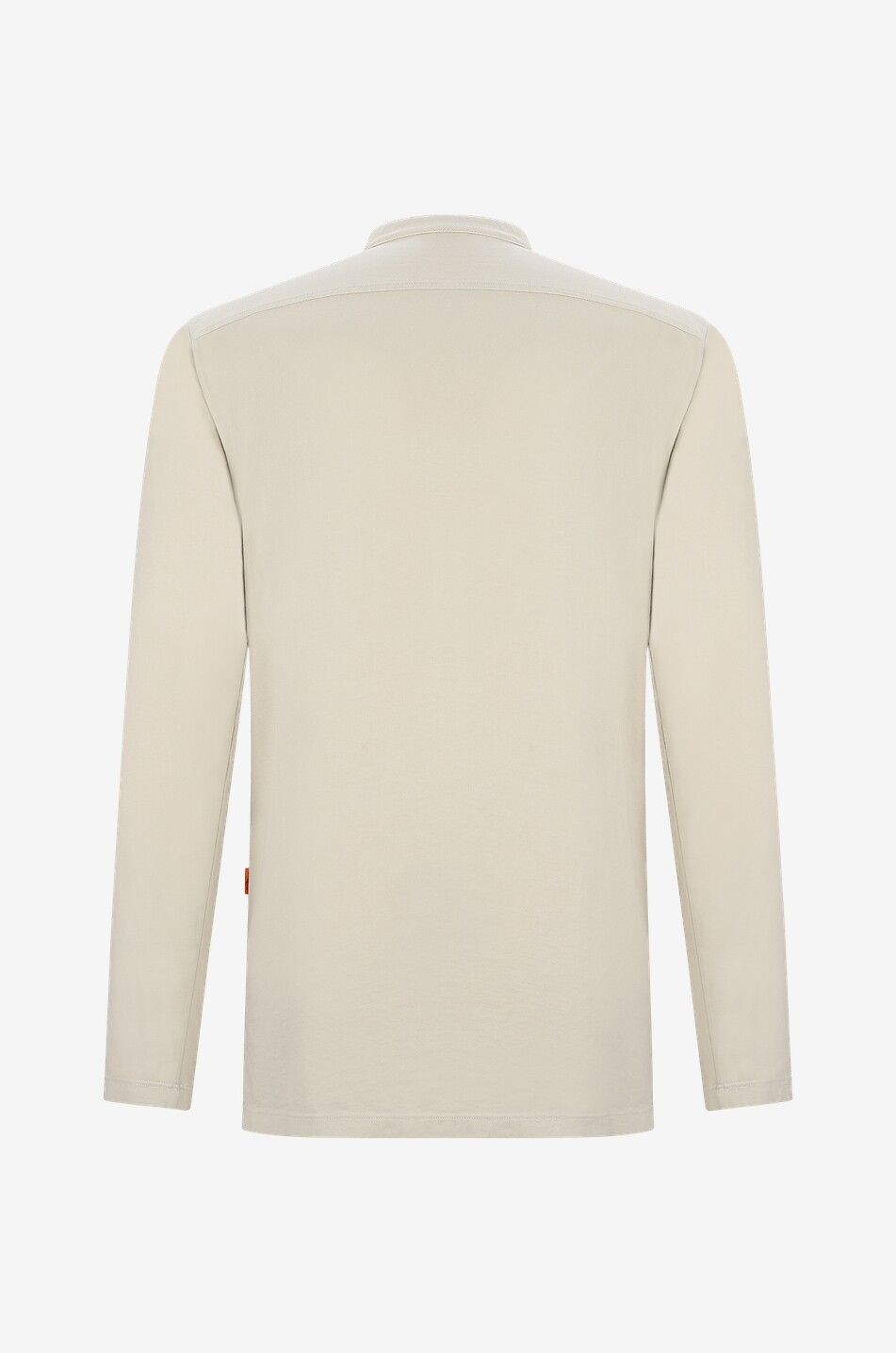 Langarm-T-Shirt mit geknöpftem Mandarinkragen Dabon