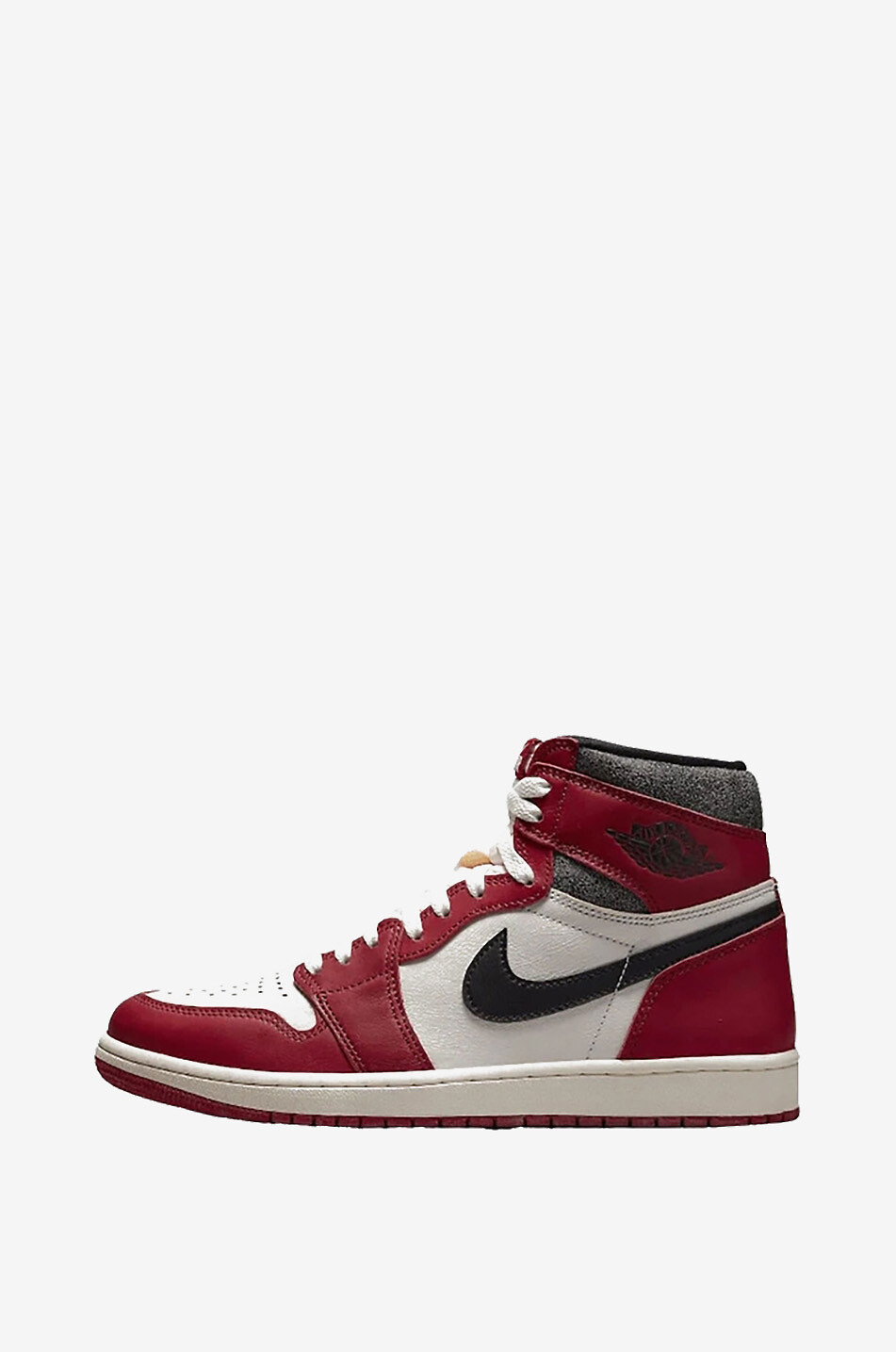 NIKE Rissige hohe Sneakers Air Jordan 1 Chicago Lost and Found Herren ROT 1