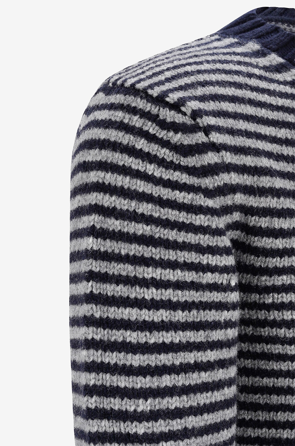 OFFICINE GENERALE Gestreifter Pullover mit Rundhalsausschnitt aus Wolle Marco Herren BUNT 3