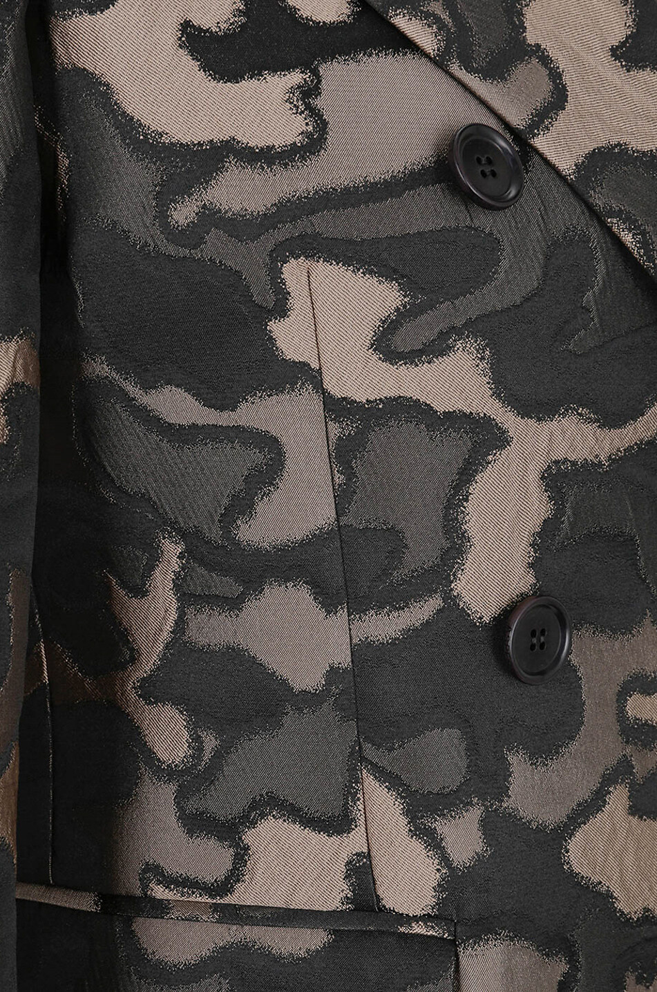 ASPESI Zweireihiger Camouflage-Jacquardblazer Damen SCHWARZ 3