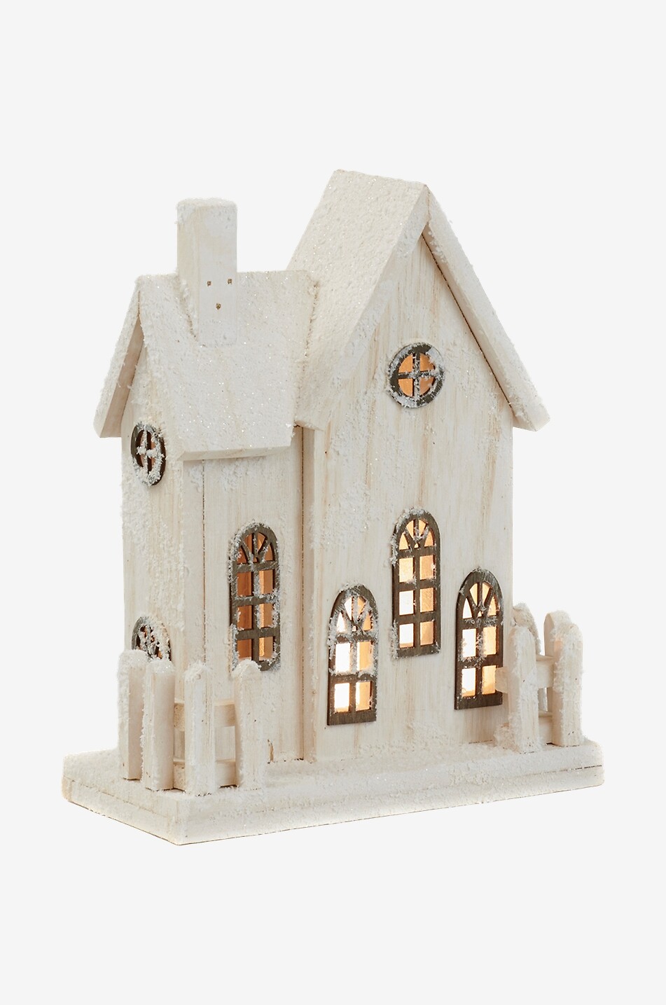 GOODWILL Weihnachtsdekoration LED Snow House Haus WEISS 1