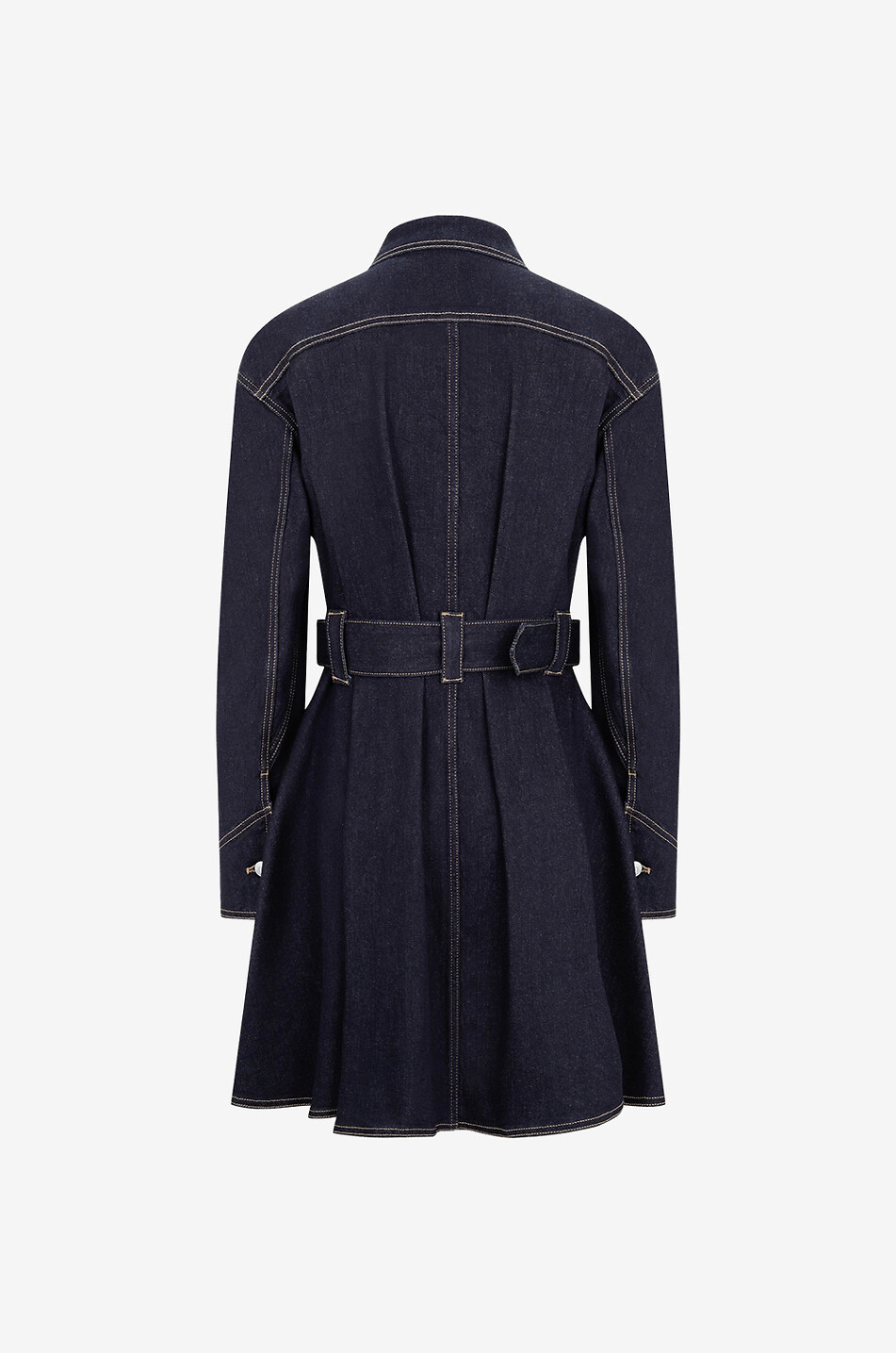 ALEXANDER McQUEEN Utility-Minikleid aus dunklem Denim Damen BLAU 2
