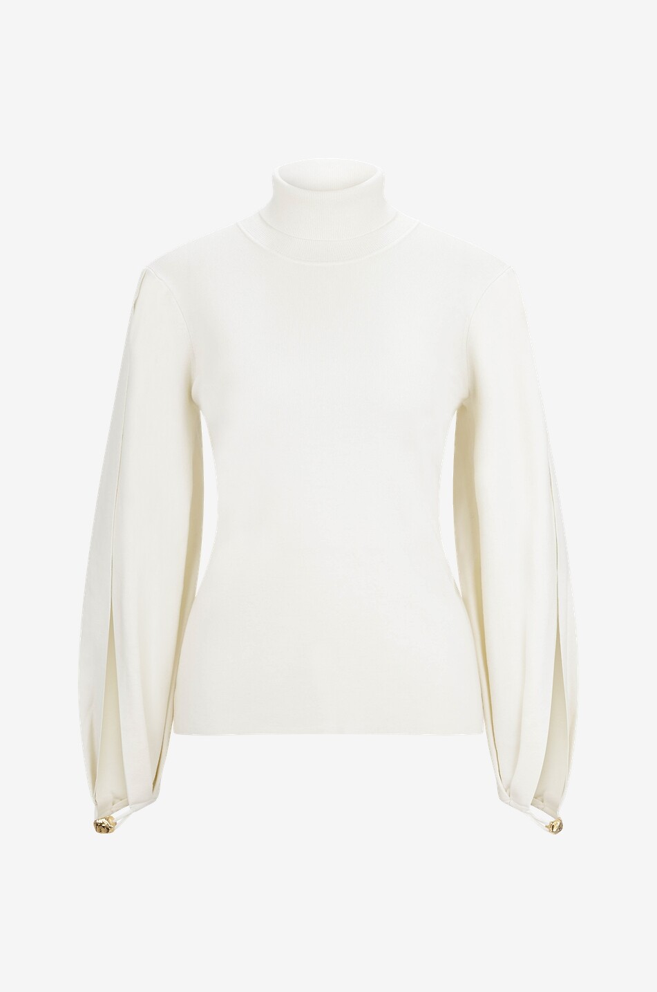 Feiner Rollkragenpullover mit Puffärmeln Nugget